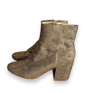 Carlos by Carlos Santana Gold Damask Booties